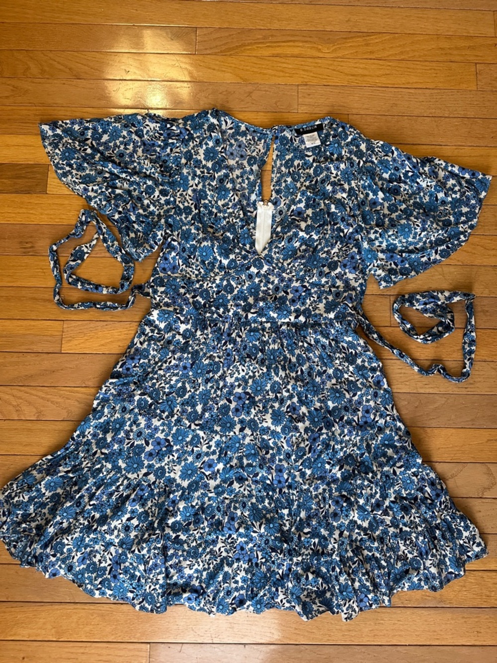 B Darlin Blue Floral Mini Dress